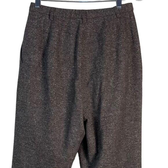 Vintage Pendleton Extra High Rise Wool Silk Blend Brown Pants Dark Academia 6P - Picture 7 of 9